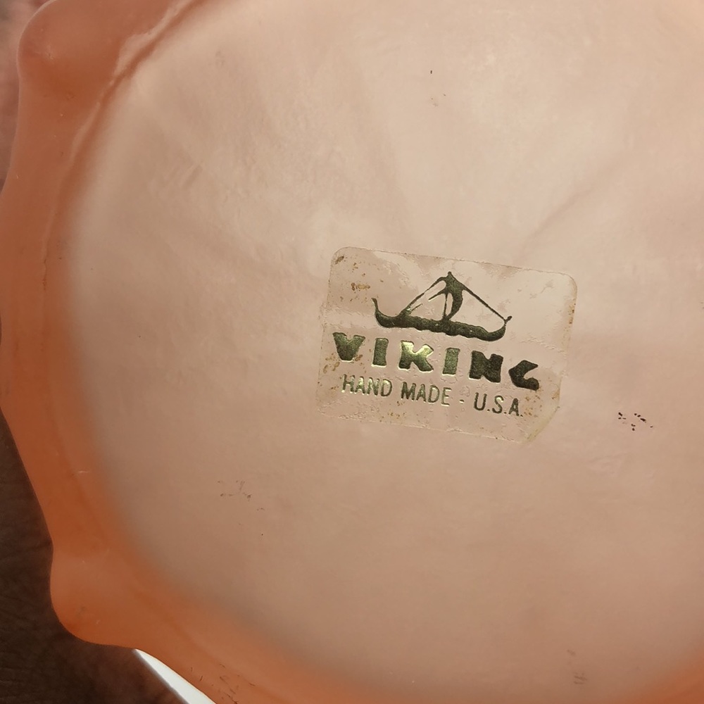 Vintage Viking Art Glass Pink Satin Frosted Tulip Vase Hand Made USA 7.75" - Picture 6 of 9